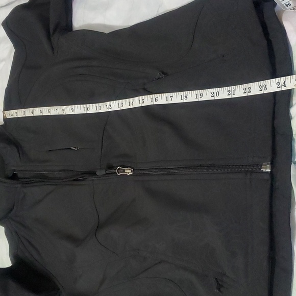 Double Diamond Black Floral Rose Zip Front Softshell Fleece Lined Jacket Size S - Picture 9 of 11